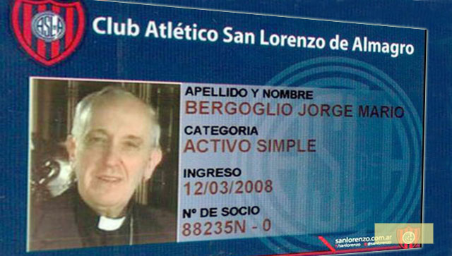 El Papa es hincha del San Lorenzo
