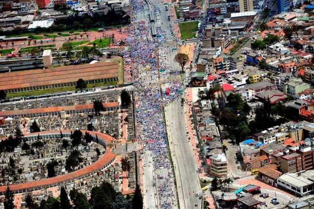 Así se vio la 26 en Bogotá el 9 de abril