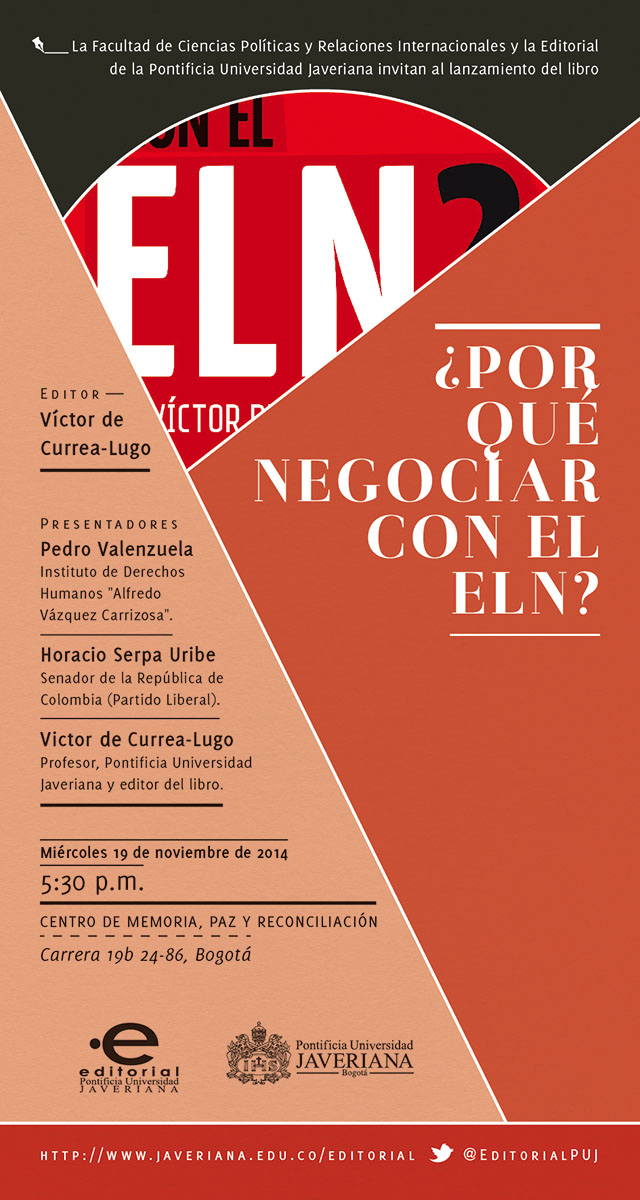 Lanzamiento del libro ¿Por qué negociar con el ELN ?