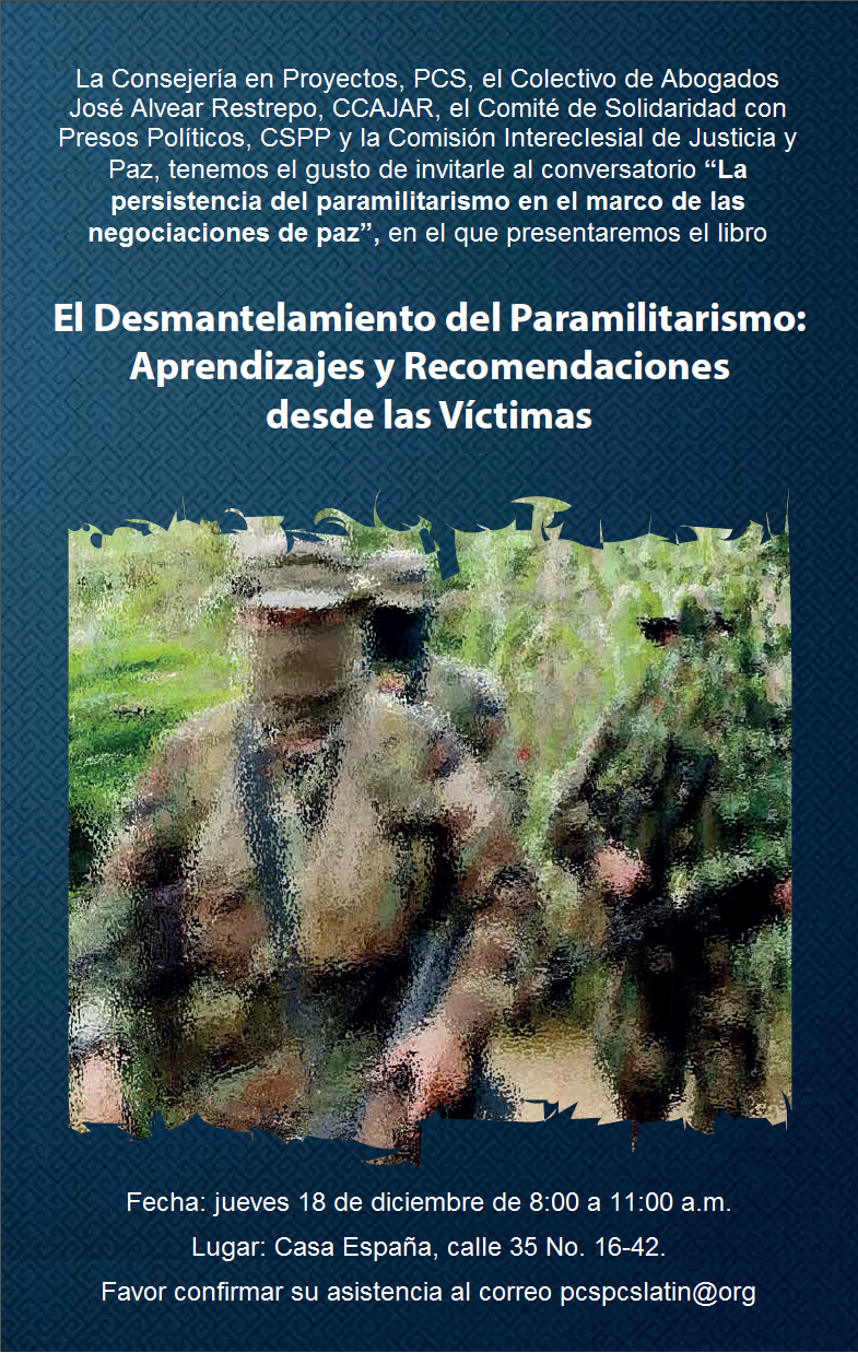 Conversatorio: «La persistencia del paramilitarismo en el marco de las negociaciones de paz»