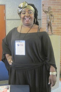 Foto CNAI/ Nuris Angulo, lideresa de Tumaco en el Foro Internacional de Memoria Histórica