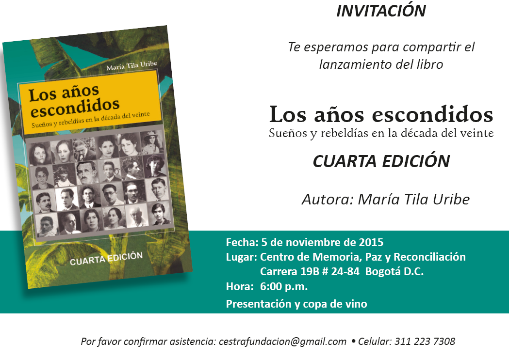 Lanzamiento del libro que recopila sueños y rebeldías en la década de los años veinte