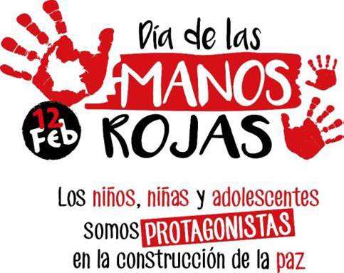 Los niños fuera del conflicto armado «Día de las Manos Rojas»