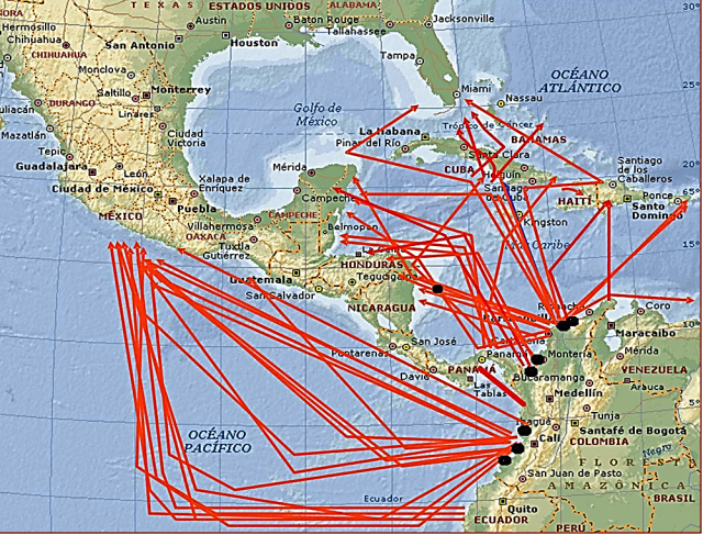 RUTAS MARITIMAS DEL NARCOTRAFICO COSTA PACIFICA