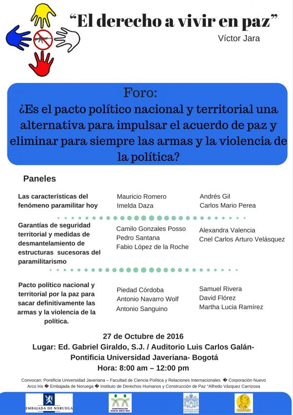 Foro: El reto de sacar las armas de la política