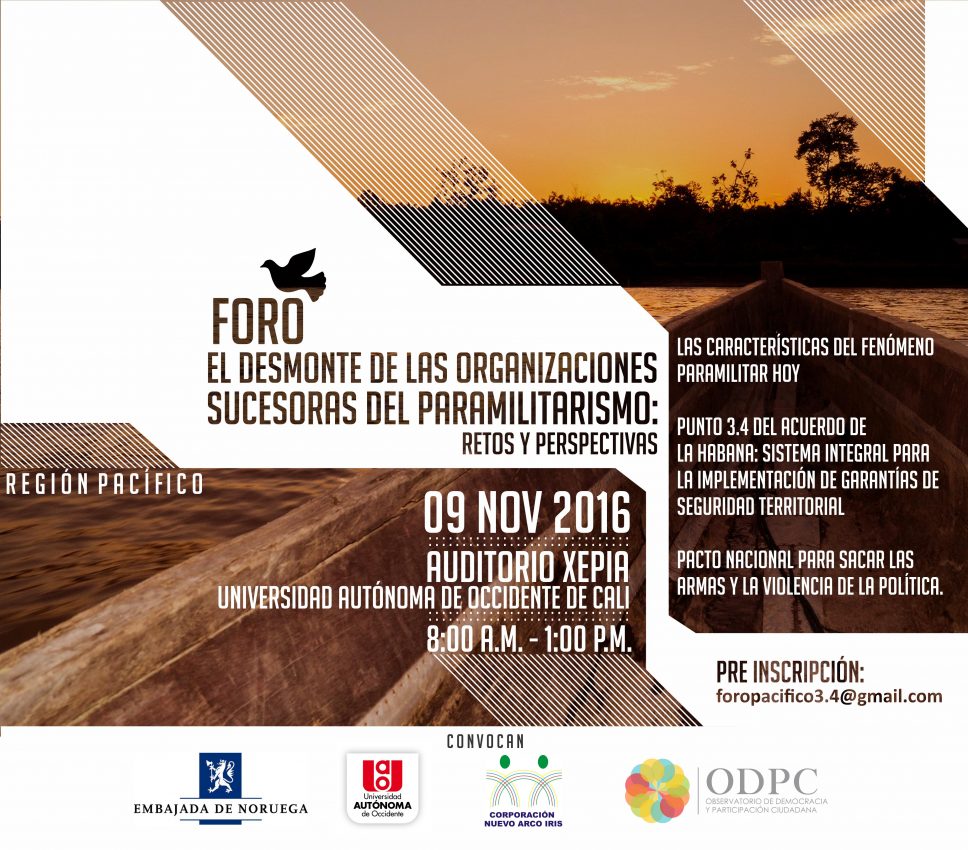 Foro: el desmonte de las organizaciones sucesoras del paramilitarismo