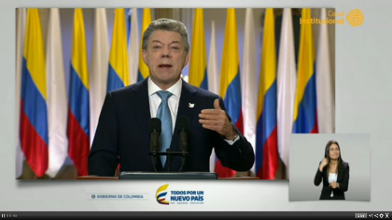 Alocución del presidente Juan Manuel Santos “El objetivo era claro: Escuchar. Escuchar las voces de todos los colombianos”