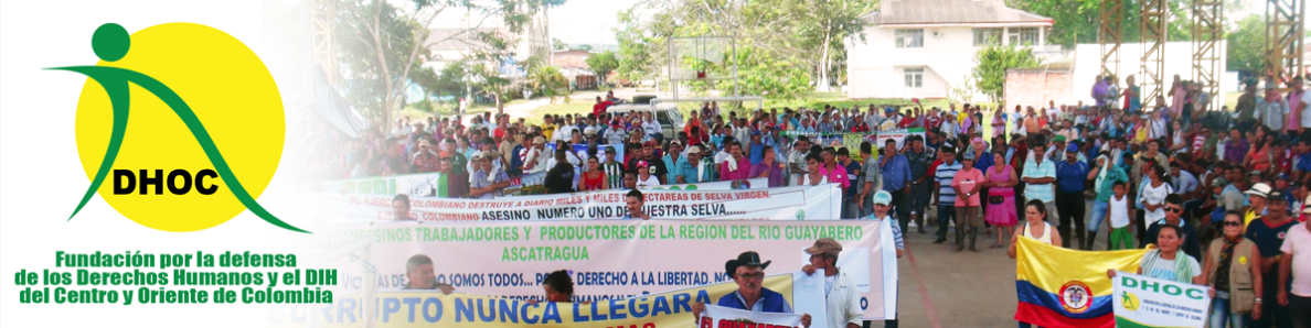 Comunicado de la Fundacion DHOC sobre asesinato del dirigente campesino Erley Monroy